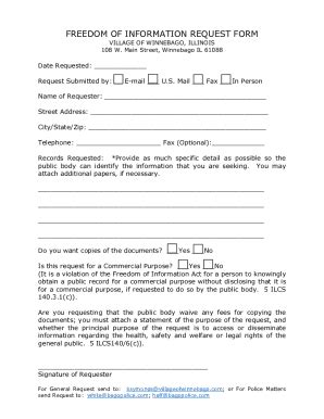 Fillable Online FOIA REQUEST FORM Fax Email Print - pdfFiller