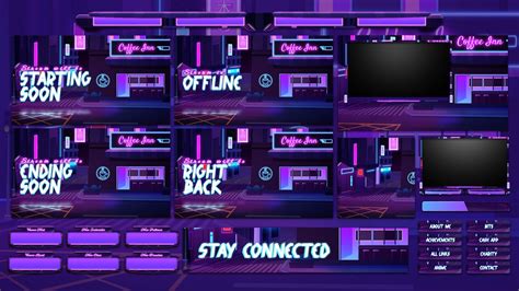 Coffee Inn, Free Twitch Overlays Package - Hexeum