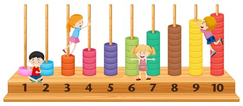 Children on colourful abacus 365424 Vector Art at Vecteezy