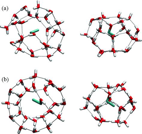 The hydrogen bonding between ethanol and the cage water molecules from... | Download Scientific ...