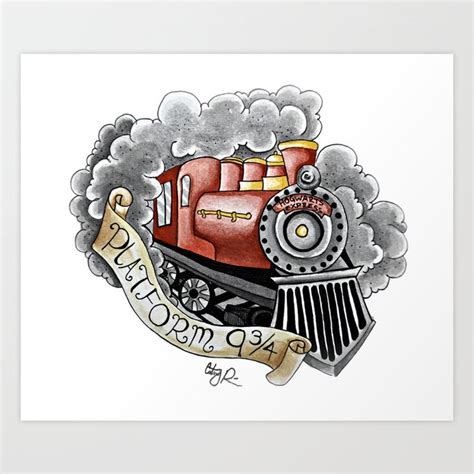 Harry Potter - Hogwarts Express train Art Print by Cortney Palmer Art ...