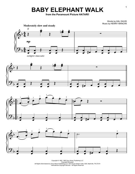 Baby Elephant Walk | Sheet Music Direct