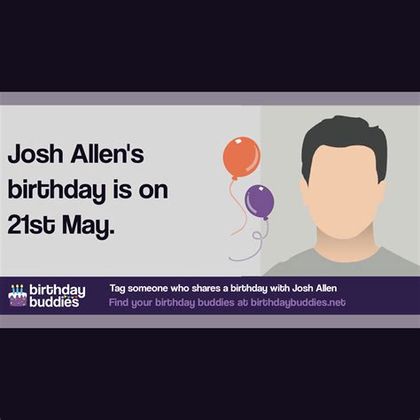 Josh Allen's birthday is 21st May 1996