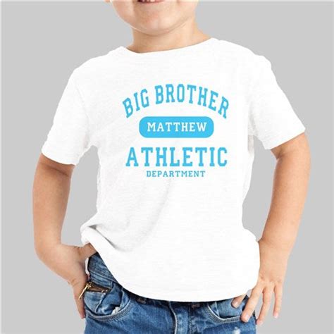 Sports Style Personalized Big Brother T-Shirt | Simply Unique Baby Gifts