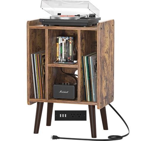 Buy Unikito Record Player Stand, Vinyl Turntable Stand with Power ...