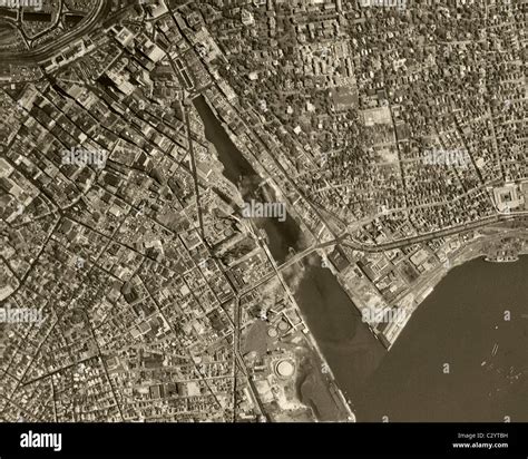 historical aerial map view above Providence Rhode Island 1955 Stock Photo, Royalty Free Image ...