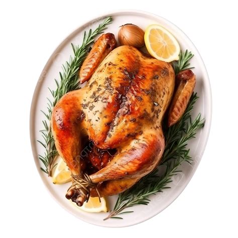 Baked Whole Chicken Or Turkey, Roasted Homemade Chicken With Herbs, Thanksgiving Day Decoration ...