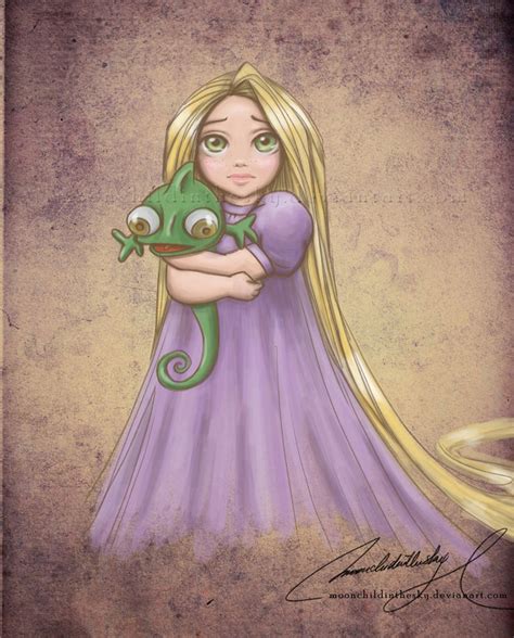 Baby Rapunzel and peluche Pascal - Tangled Fan Art (26294750) - Fanpop