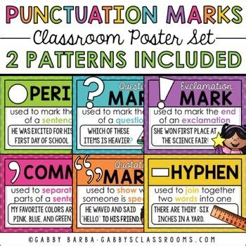 Punctuation Poster The Most Common Punctuation Marks In