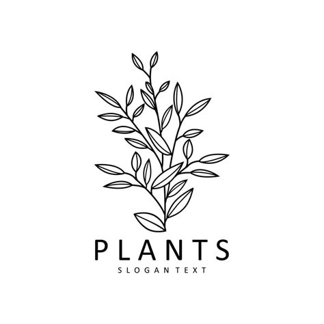 plant logo design icon vector 13410045 Vector Art at Vecteezy