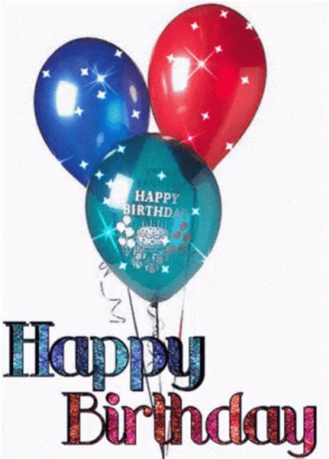 Sparkling Happy Birthday Balloons GIF | GIFDB.com
