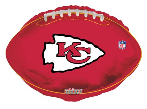 Football Balloons 18" Kansas City Chiefs Football Shape Helium Balloon 1ct