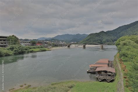 Kintai Bridge Arch bridge and Reflection Stock Photo | Adobe Stock