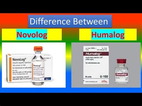 Distinction between Novolog and Humalog - YouTube