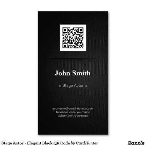 Create your own Profile Card | Zazzle | Qr code business card, Business cards, Stage actor