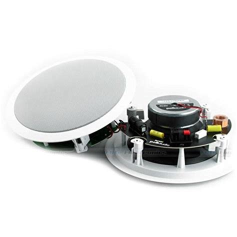 Polk Audio RC80i 2-way Premium In-Ceiling 8" Round Speakers, Set of 2 Perfect for Damp and Humid ...