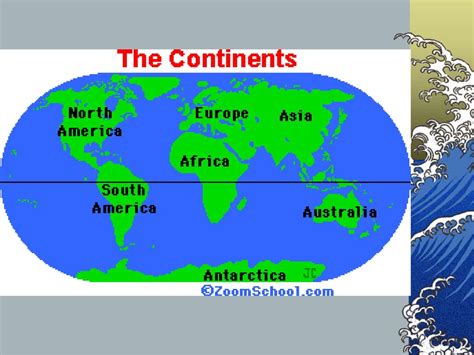 Map Of The 7 Continents And Oceans