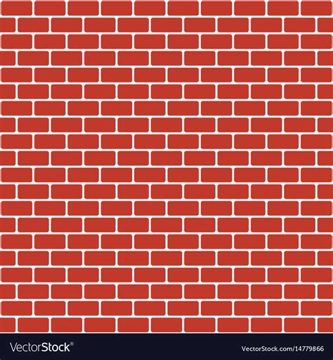 Brick pattern seamless red brick wall background Vector Image