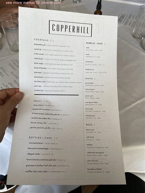 Online Menu of Copperhill Restaurant, Williston Park, New York, 11596 - Zmenu