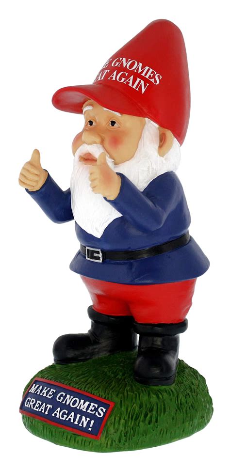 Gnometastic Make Gnomes Great Again Garden Gnome Statue/Funny Lawn Gnome and Garden Decoration ...