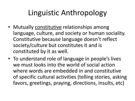 PPT - Linguistic Anthropology PowerPoint Presentation, free download - ID:2260675