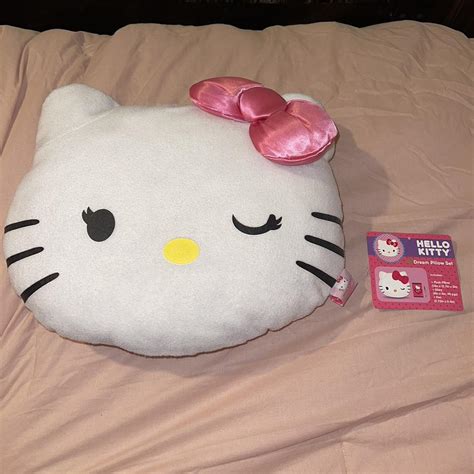 Hello kitty plush/pillow with hello kitty’s face.... - Depop