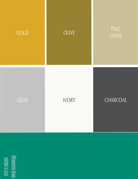 Fall wedding color scheme Unique Olive gold pale olive charcoal teal ...