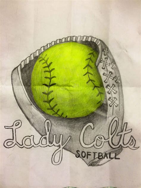 Softball drawing | Sports drawings, Softball, Drawings