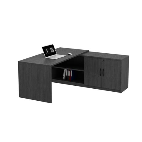 GINO Collection | L-shaped Desk with Side Cabinet – Alfa Furnishing