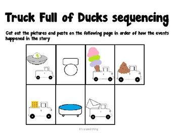 Activities for Truck Full of Ducks by Ross Burach by it's a sped thing