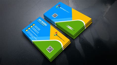 Colorful Business Visiting Card Design – GraphicsFamily