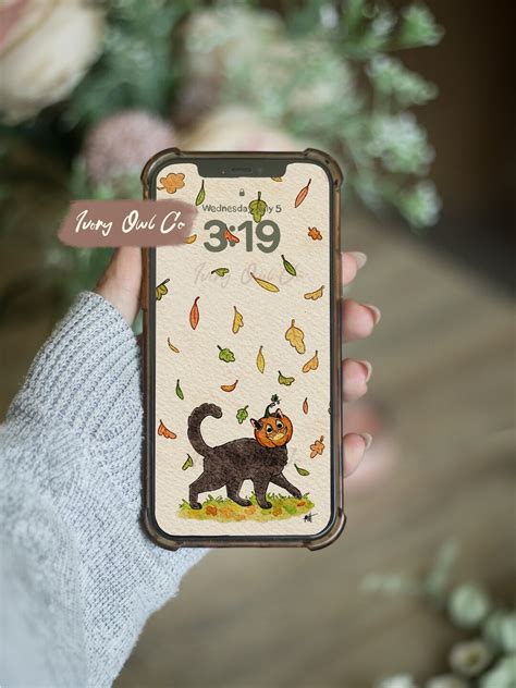 Black Pumpkin Cat Wallpaper digital Download - Etsy