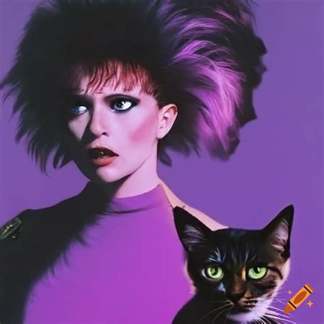 An 80s "new wave" album cover, featuring only cats