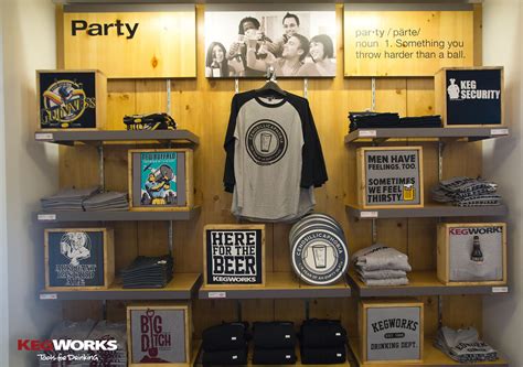 T-shirt Display at The KegWorks Store - including our Cenosillicaphobia - The Fear of an Empty ...