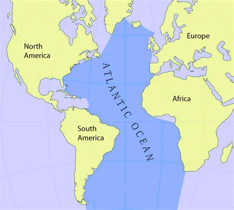 Map Of The Atlantic Ocean - Retha Charmane