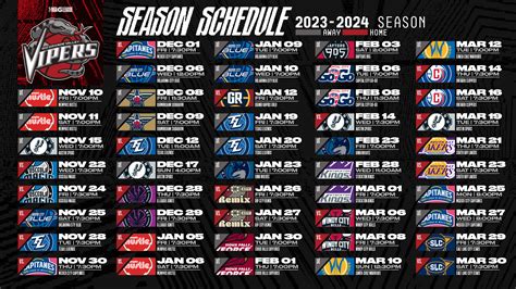 VIPERS ANNOUNCE 2023-24 SEASON SCHEDULE - RGV Vipers