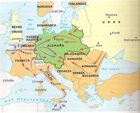 Blog historia 1ºBAC: Mapa de batalla de la segunda guerra mundial.