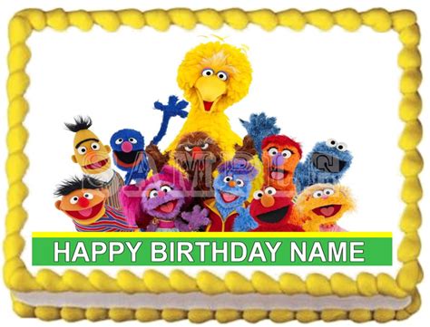 SESAME STREET Edible cake topper image 1/4 sheet (10.5" x 8")