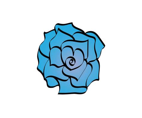 beautiful blue rose flower line art drawing Vector Art, Icons, and Graphics for Free Download ...