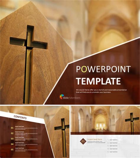 Google Slides Template Free - Crucifix in Church