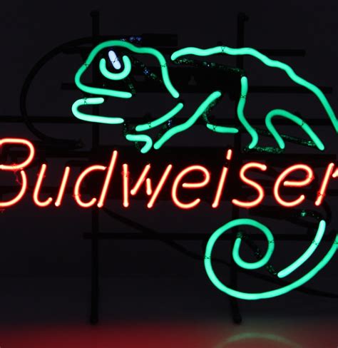 neon budweiser signs