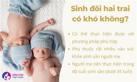 Hiện thực hóa mong muốn sinh đôi 2 trai bằng cách nào?