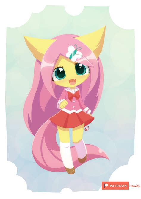 Chibi Fluttershy by HowXu on DeviantArt