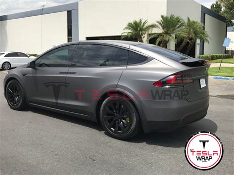 Matte Black Tesla Model X | Tesla Car Wrap | MyTeslaWrap.com