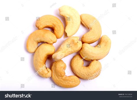 Unshelled Roasted Salted Cashew Nuts Isolated Stock Photo 760128034 ...