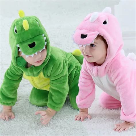 Kawaii Baby Romper Baby One Piece Dinosaur Cartoon Animal Costume Toddler Twins Boy Girl Winter ...