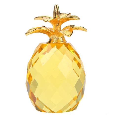 Figurines Crystal Pineapple Shape Diamond Ornament DIY Gift Home Office ...