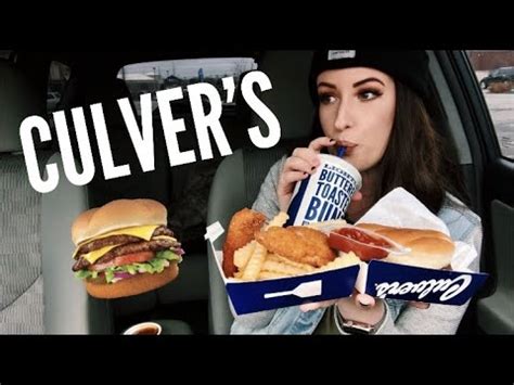 CULVER'S BUTTERBURGER + CRINKLE CUT FRIES + CHEESE CURDS + CHICKEN TENDERS | CAR MUKBANG - YouTube