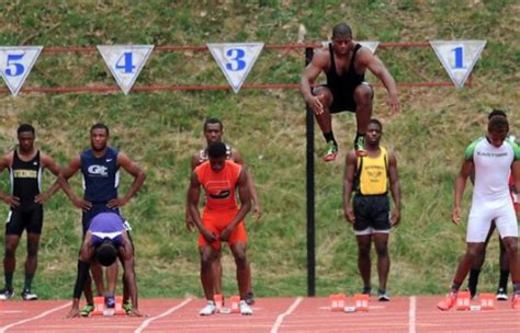 Nick Chubb's High School Track Photos Look Photoshopped - stack