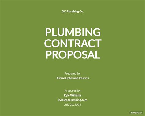 Plumbing Proposal Template